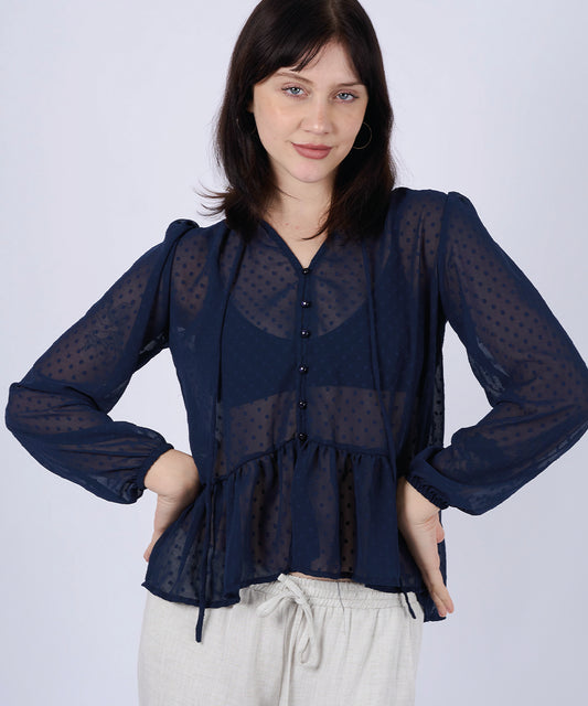 Blusa Sofía Azul Klazed