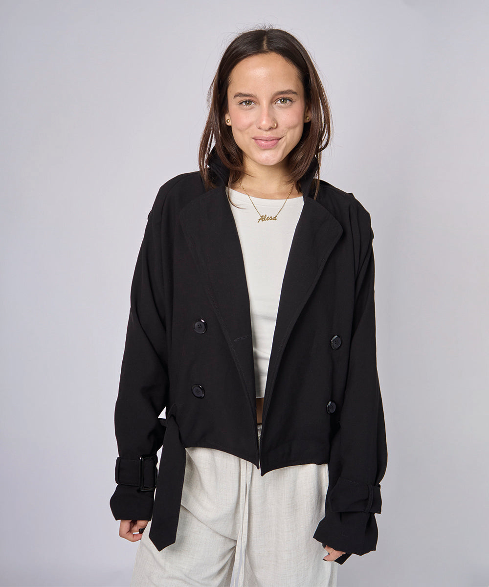 Trench Coat Nella Negro - Klazed